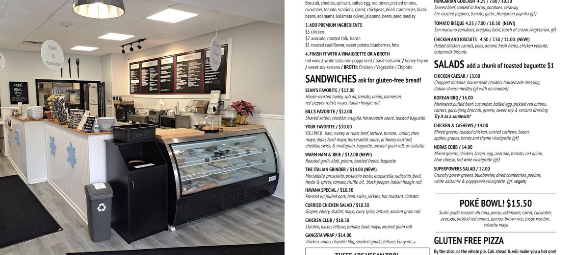 Nora's Oswego Menu